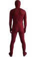 Swallow Gird Printed Dark Red and Black Zentai Suit