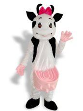 Sweet White Cow Mascot Costume