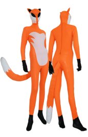 The Fox Costume | Orange and White Spandex Lycra Zentai Suit