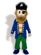 The Pirate Short-furry Mascot Costume