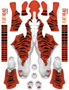 Tiger Suit Printed Spandex Lycra Costume