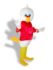 White,Red And Yellow Bird Mascot Costume