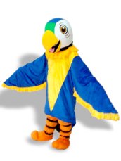 Yellow And Blue Bird Mascot Costume
