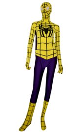 Yellow and Purple Spandex Lycra S-guy Zentai Suit