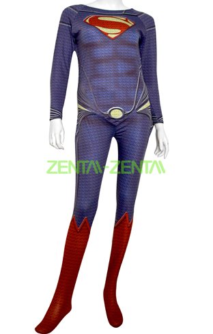 3D Cut Superman Printed Costume with Muscle Shades