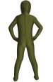 Army Green Spandex Lycra Kids Zentai Suit