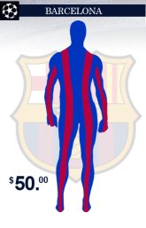 Barcelona Team Uniform Zentai Suit Barcelona Team Uniform Zentai Suit