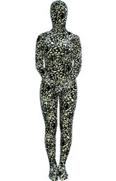 Black and White Leopard Thicken Velvet Zentai Suit Black and White Leopard Thicken Velvet Zentai Suit