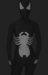 Black and White Lycra Spandex S-guy Zentai Suit Black and White Lycra Spandex S-guy Zentai Suit