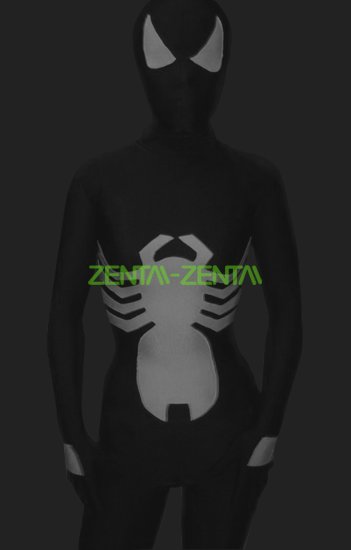Black and White Lycra Spandex S-guy Zentai Suit