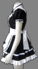 Black And White Short-Sleeve Lolita Dress With Hair Band