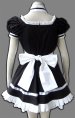 Black And White Short-Sleeve Lolita Dress With Hair Band