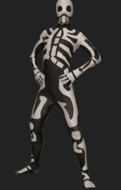 Black and White Skeleton Full Body Suit | Full Body Lycra Zentai Suits 2.0