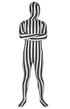 Black and White Strips Spandex Lycra Zentai Suit Black and White Strips Spandex Lycra Zentai Suit