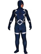 Black Bolt Costume | Printed Spandex Lycra Zentai Suit with 3D Muscle Shading