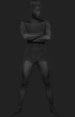 Black Full Body Silk-Like Lycra Semi Transparent Unisex Zentai Suit