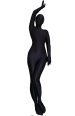 Black Oil Shiny Nylon Sexy Spandex Zentai Bodysuit