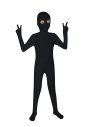 Black Open Eyes Kids Zentai Suit