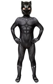 Black Panther T Challa Printed Spandex Lycra Costume for Kid