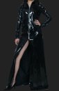 Black PVC Long Dress with Front Zipper Black PVC Long Dress with Front Zipper