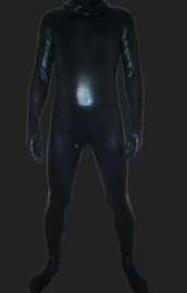 Black Snake Skin Shiny Metallic Full Body Unisex Zentai Suit With Hood