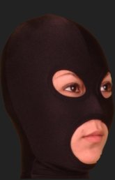 Black Spandex Lycra with Open Eyes and Mouth Black Spandex Lycra with Open Eyes and Mouth