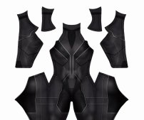 Black Widow 2020 Black Printed Spandex Lycra Costume