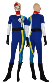 Blue and Red Wrestling Super Hero Costume