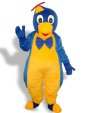 Blue And Yellow Penguin Mascot Costume With Bowtie On Chest