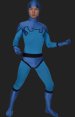 Blue Beetle Costume | Blue and Black Bodysuit with Open Face
