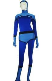 Blue Beetle Costume | Blue and Sky Blue Spandex Lycra Super Hero Costume