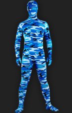 Blue Camouflage Full-body Unisex Lycra Spandex Zentai Suits/Zentai Suit Blue Camouflage Full-body Unisex Lycra Spandex Zentai Suits/Zentai Suit