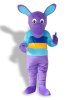 Blue,Dark blue,Yellow And Purple Kangaroo Short-furry Mascot Costume