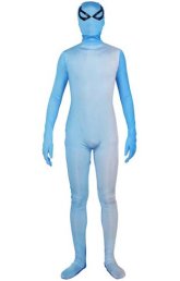 Blue Gradient Spandex Lycra Zentai Suit with Spider Eyes