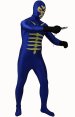 Blue Kamen Rider Shocker Spandex Lycra Costume with Detached Gloves