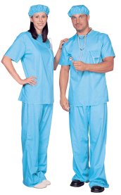 Blue Nurse/Doctor Adult Halloween Costume