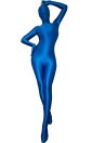 Blue Oil Shiny Nylon Sexy Spandex Zentai Bodysuit