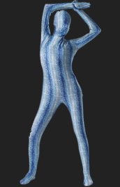 Blue Snake Skin Lycra Spandex Unisex Zentai Suit