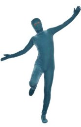 Blue Thick Velvet Full Body Zentai Suit with Open Eyes Blue Thick Velvet Full Body Zentai Suit with Open Eyes