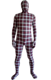 British Grid Patterned Unisex Spandex Lycra Zentai Suit British Grid Patterned Unisex Spandex Lycra Zentai Suit