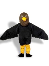 Brow,Black And Yellow Bird Mascot Costume