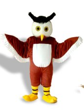 Brown And White Bird Mascot Costume