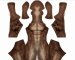 Brown Husky Petsuit Printed Spandex Lycra Costume