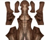 Brown Husky Petsuit Printed Spandex Lycra Costume