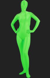 Bud Green Full-body Lycra Spandex Silk Unisex Zentai Suit/Zentai Suits