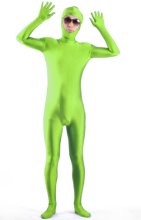 Bud Green Open Face Zentai Suit / Spandex Lycra Bud Green Open Face Zentai Suit / Spandex Lycra