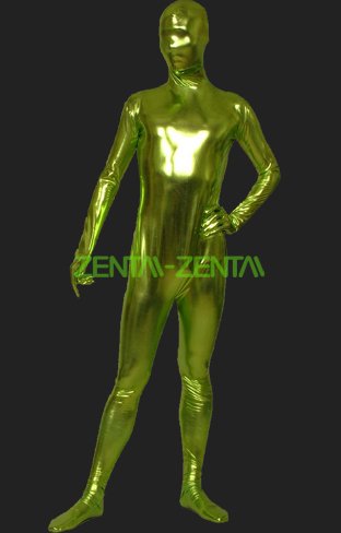 Bud Green Shiny Full Body Suit | Shiny Metallic Full Body Unisex Zentai Suits