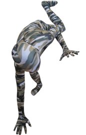 Camouflage Zentai Suit | Light Coffee and Green Spandex Lycra Zentai Suit
