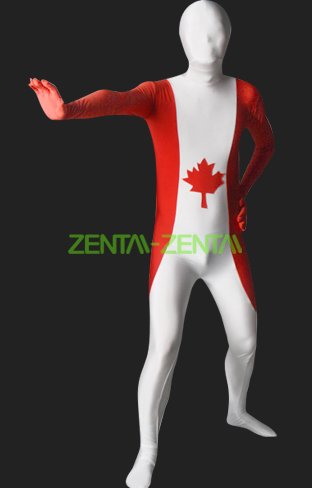 Canada Full Body Suit  Full-body Spandex Lycra Unisex Zentai Suit