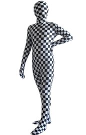 Checker Spandex Lycra Kids Zentai Suit